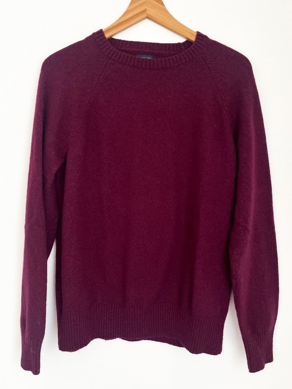 J.Crew Factory Lambswool Blend Crewneck Sweater Large Burgundy